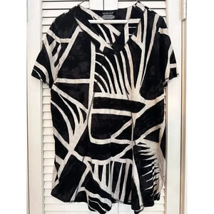 Women’s Westbound Geo-Print Short Sleeve Tunic Top - Size Large
